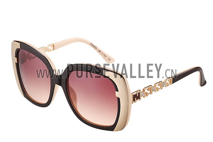 Fendi Oprah Classic Beige Frame Sunglasses 308076
