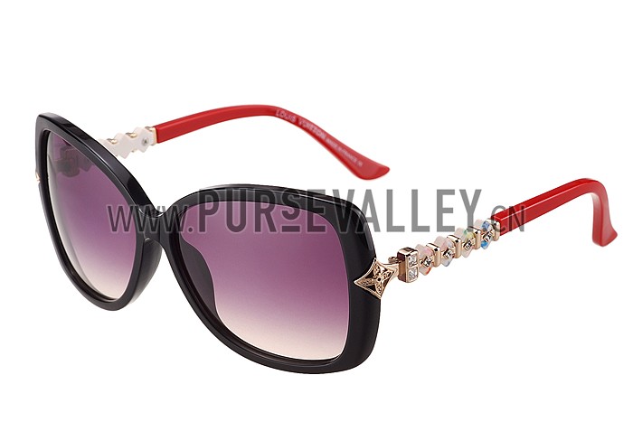 Louis Vuitton Petal Motif Red Frame Sunglasses 308115