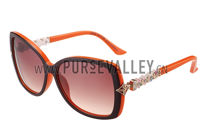 Louis Vuitton Petal Motif Orange Frame Sunglasses 308116