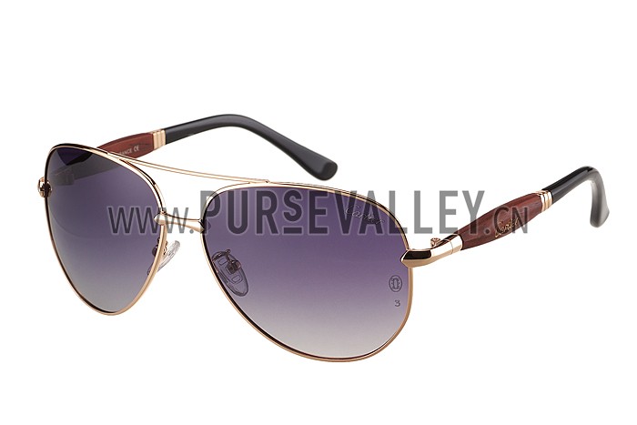 Cartier Aviator Gold Frame Grey Lenses Sunglasses 308125