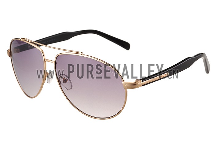 Prada Aviator Gold Frame Grey Lenses Sunglasses 308151