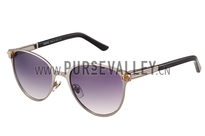 Versace Medusa Silver Frame Grey Lenses Sunglasses 308183