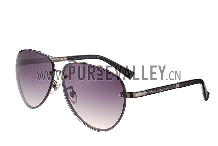 Dolce and Gabbana Pilot Grey Frame Sunglasses 308195