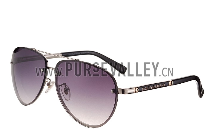 Dolce and Gabbana Pilot Silver Frame Sunglasses 308196