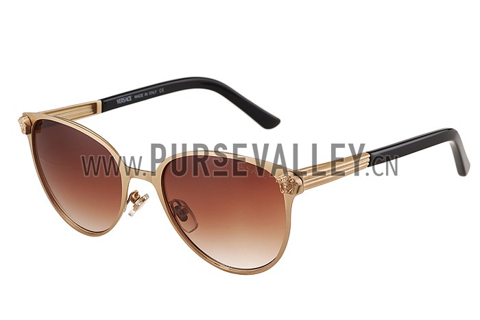 Versace Medusa Gold Frame Brown Lenses Sunglasses 308181