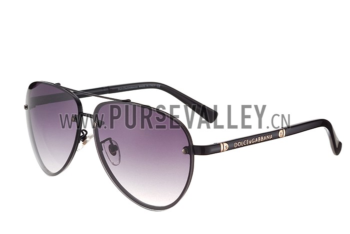 Dolce and Gabbana Pilot Black Frame Sunglasses 308192