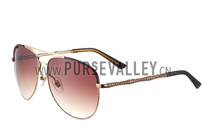 Gucci Ultra-light Aviator Brown Frame Sunglasses 308204