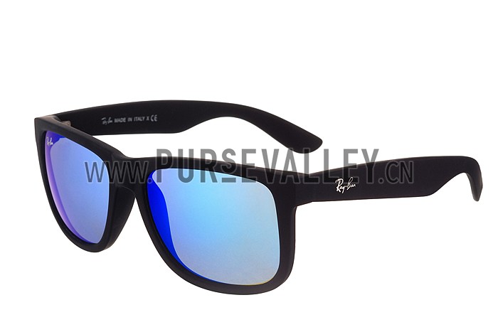 Ray Ban Justin Black Frame Blue Lenses Sunglasses 308231
