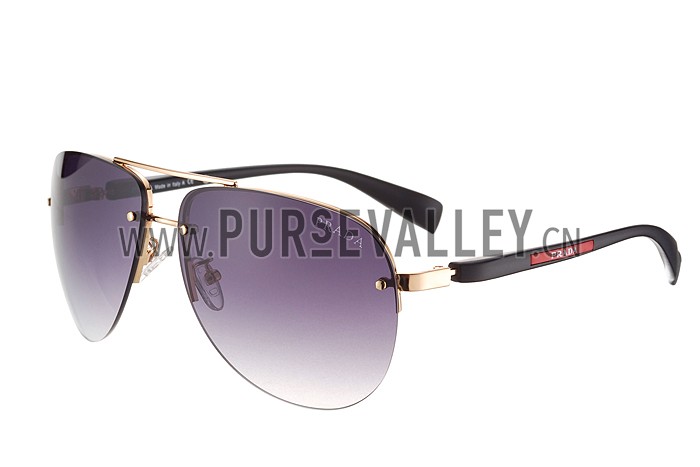 Prada Sporty Linea Rossa Logo Gold Frame Sunglasses 308215