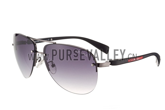 Prada Sporty Linea Rossa Logo Grey Frame Sunglasses 308216