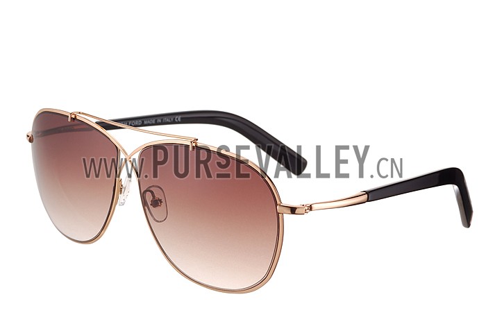 Tom Ford Eva Pilot Gold Frame Brown Lenses Sunglasses 308240