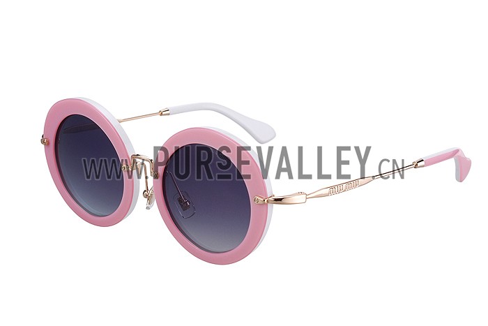 Miu Miu Retro Round Pink Sunglasses 307871