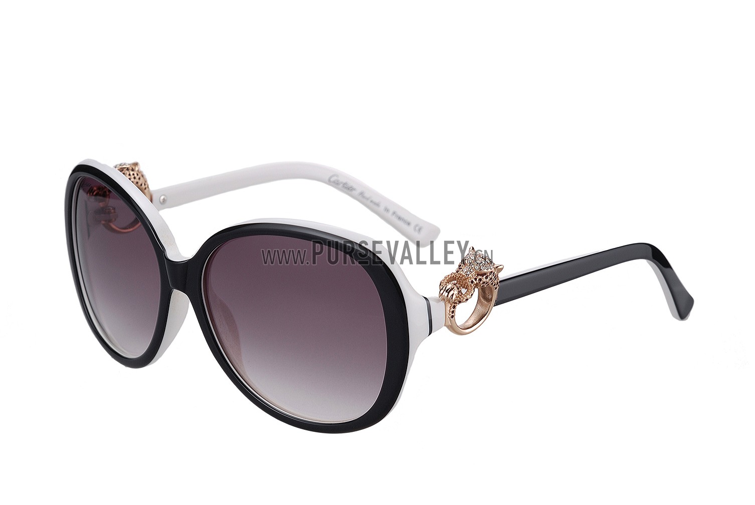 Cartier Panthere Decor Jewelry White Sunglasses 307783