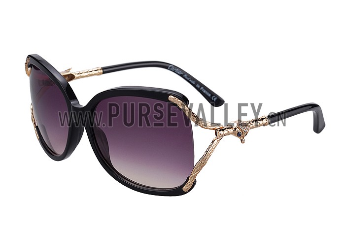 Cartier Owl Motif Black Sunglasses 307788