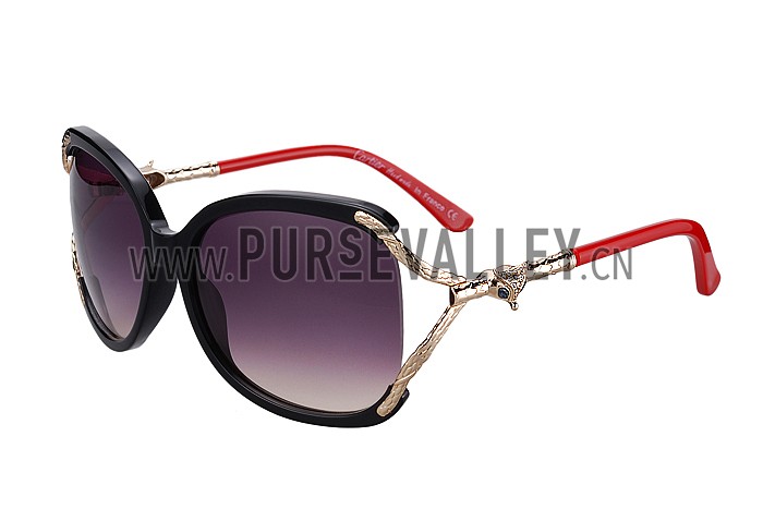 Cartier Owl Motif Red Sunglasses 307791