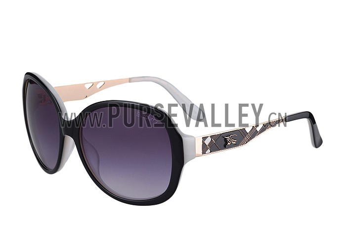 Burberry Butterfly Round Black-White Sunglasses 307762