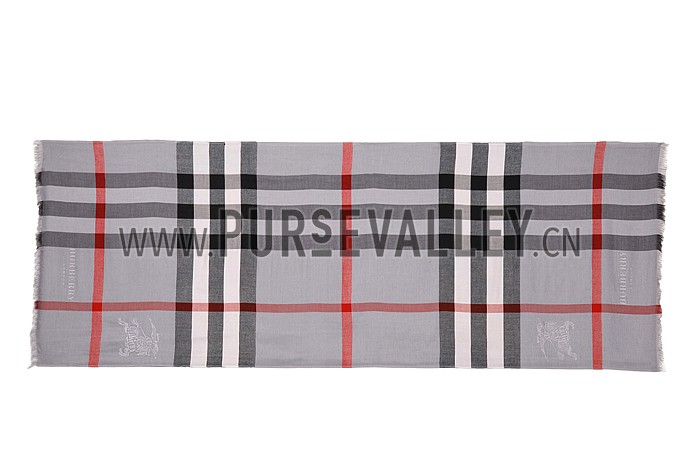 Burberry Check Grey Scarf 607888