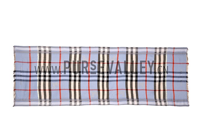 Burberry Heritage Check Light Blue Scarf 607896