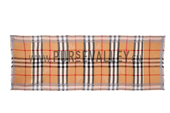 Burberry Heritage Check Camel Scarf 607897