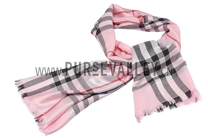 Burberry Check Light Pink Scarf 607961