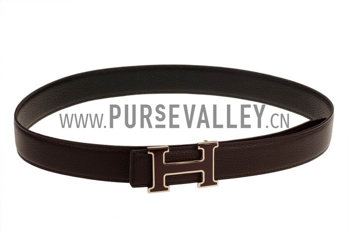 Hermes H Buckle Brown Belt