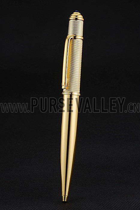 Cartier Gold Patterned Upper Body Gold Ballpoint Pen 622766