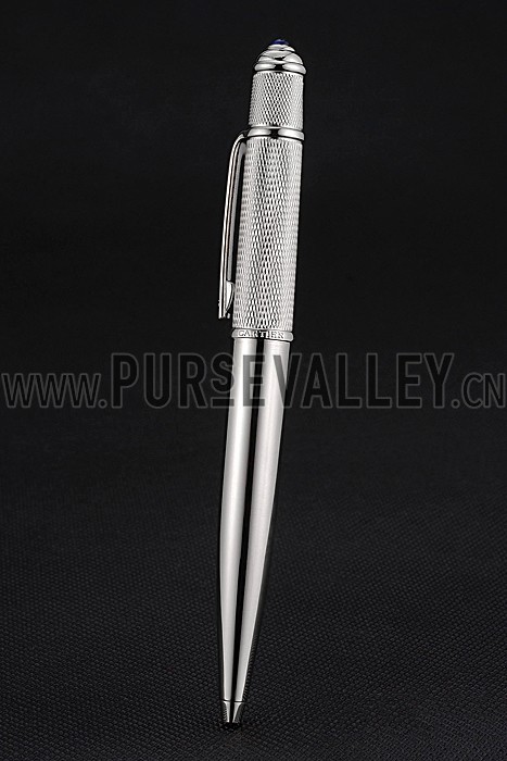 Cartier Silver Patterned Upper Body Silver Ballpoint Pen 622767