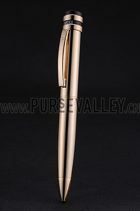 Gucci Gold Rimmed Gold Ballpoint Pend 622784