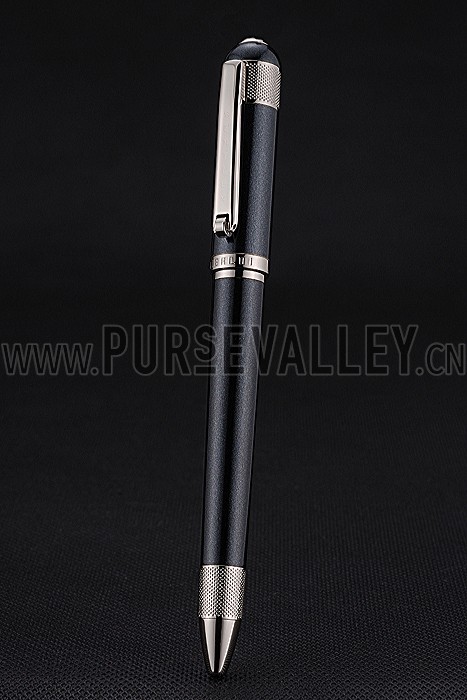 Bentley Silver Rimmed Black Ballpoint Pen 622791