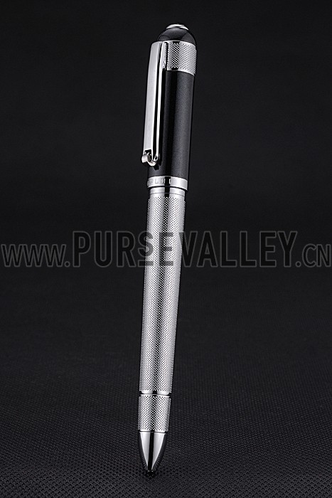 Bentley Silver Rimmed Silver Lower Body Black Ballpoint Pen 622792