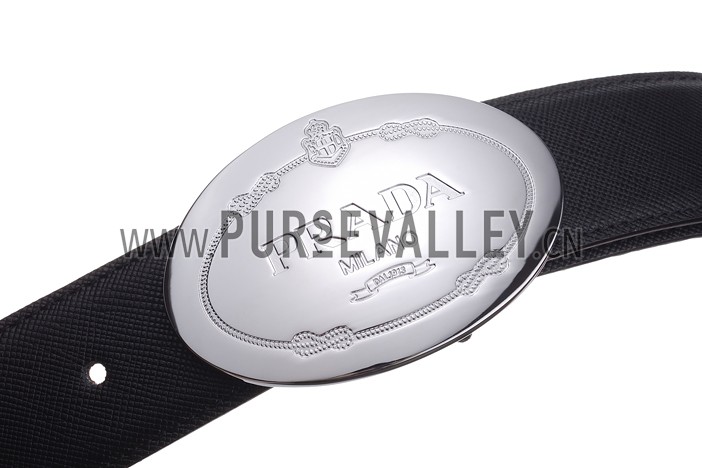 Prada Black Leather Belt