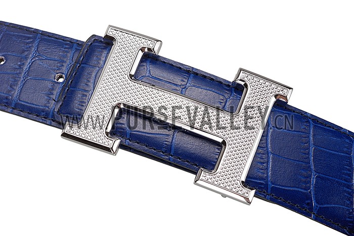 Hermes Alligator Blue With Silver 