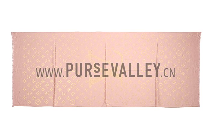 Louis Vuitton Peach Gold Monogram Scarf 621737