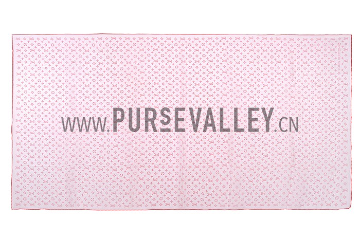 Louis Vuitton Monogram Classic Scarf Pink 621813