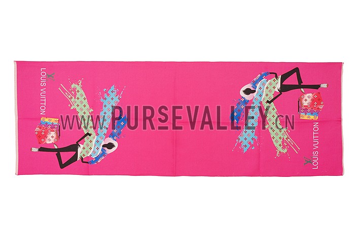 Louis Vuitton Womens Silhouette Signature Scarf Fuchsia 621805