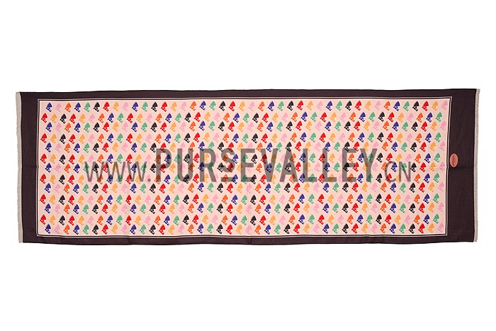 Hermes Horse Head Print Scarf Pink 621788