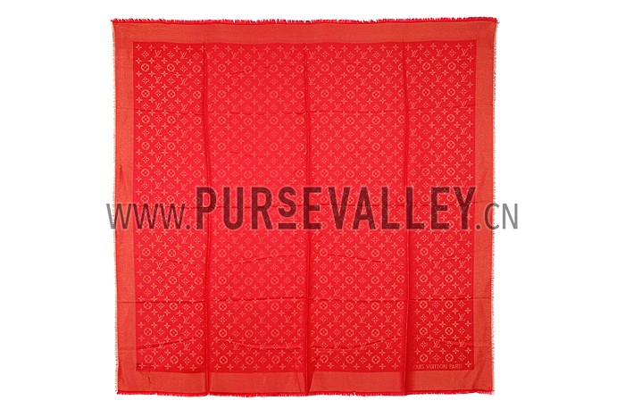 Louis Vuitton Red Monogram Shawl 621734