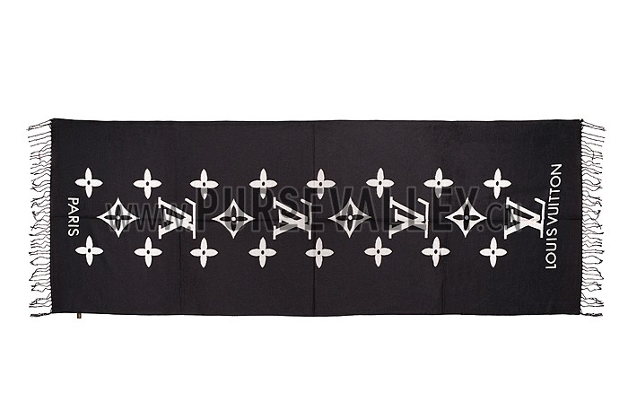 Louis Vuitton Big Monogram Black White Scarf 621746