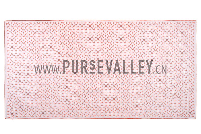Louis Vuitton Monogram Classic Scarf Red 621814