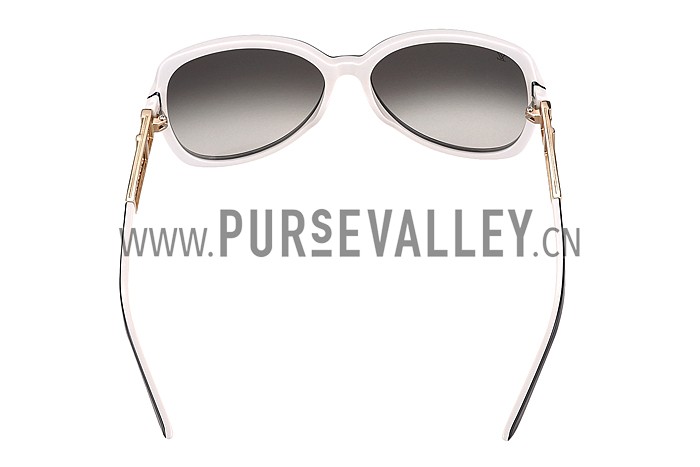 Louis Vuitton Obsession White Frame Sunglasses 308109
