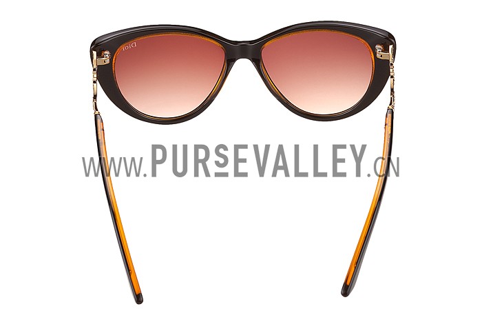 Christian Dior Cat Eye With 3 Stars Brown Sunglasses 308024