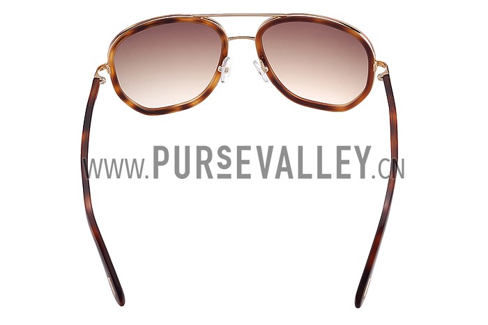 Tom Ford Cyrille Aviator Brown Frame Sunglasses 307899