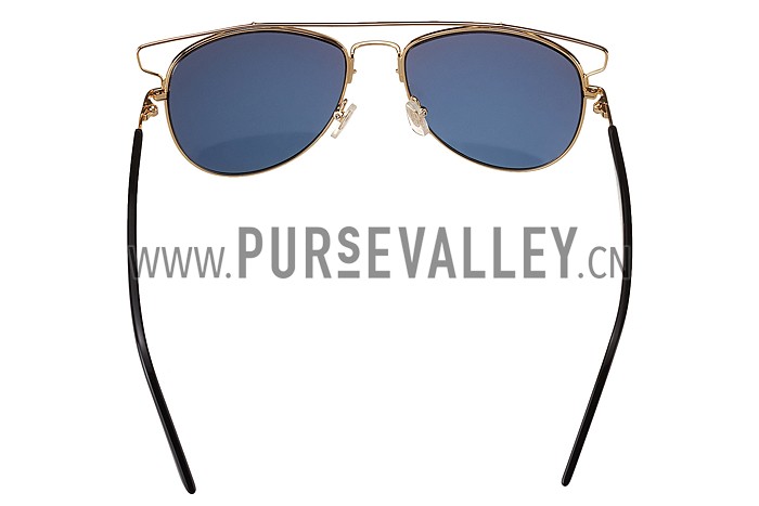 Christian Dior Technologic Gold Frame Gold Mirrored Lenses Sunglasses 308122