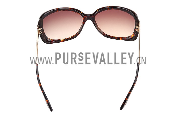 Hermes Studded Carriage Detail Tortoise Frame Sunglasses 308094