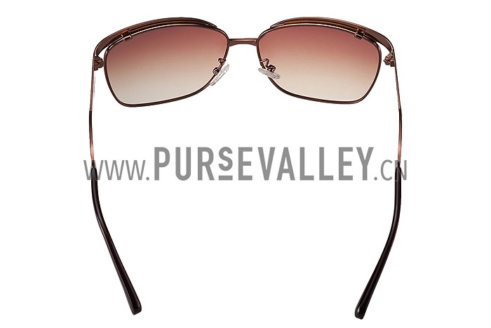 Christian Dior Demoiselle Gold Frame Brown Lenses Sunglasses 308118