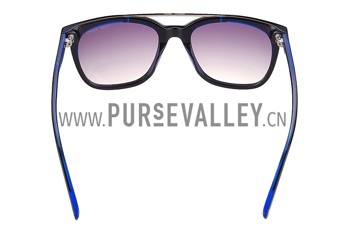 Tom Ford Terry Blue And Silver Sunglasses 308060