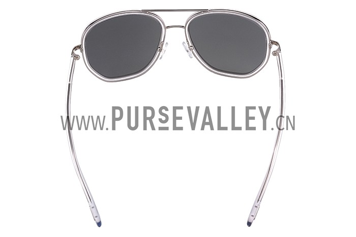 Tom Ford Cyrille Aviator White Frame Sunglasses 307900