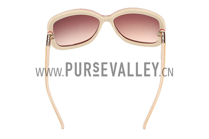 Gucci Guccissima Pattern Red Frame Sunglasses 308085