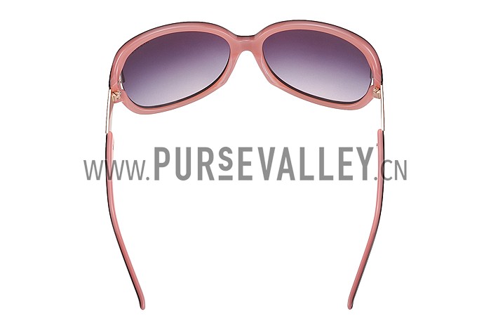 Hermes Oversized Round Frame Black Sunglasses with Metal Carriage Detail 308106