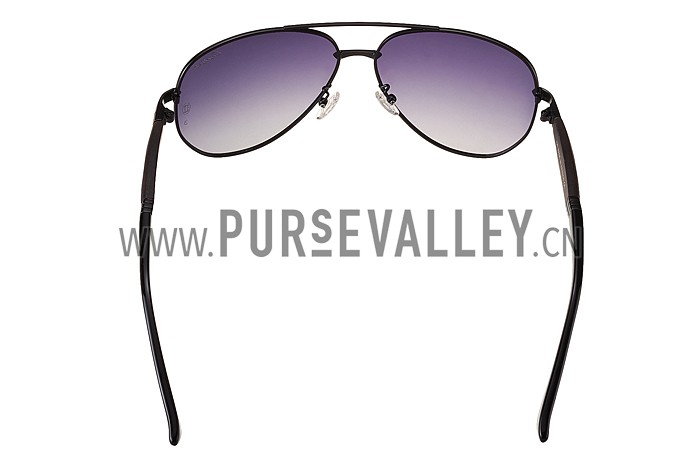 Cartier Aviator Black Frame Grey Lenses Sunglasses 308124